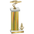 Accented Single Gold Carbon Fiber Victory Cars Trophy