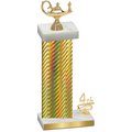 Accented Single Gold Carbon Fiber Fourth Place Academics Trophy