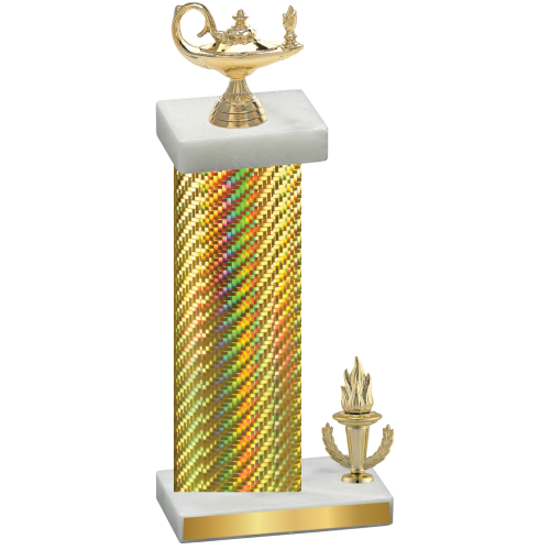 Accented Single Gold Carbon Fiber Victory Academics Trophy