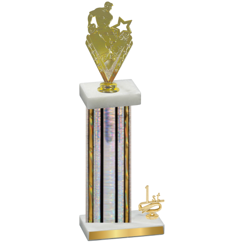 Accented Single Silver Glacier First Place Rugby Trophy