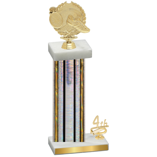 Accented Single Silver Glacier Fourth Place Running Trophy