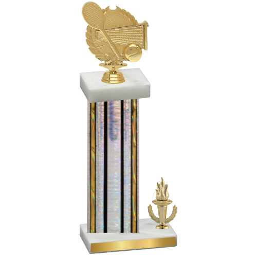 Accented Single Silver Glacier Victory Tennis Trophy