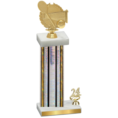 Accented Single Silver Glacier Year Tennis Trophy