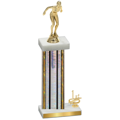 Accented Single Silver Glacier First Place Tennis Trophy