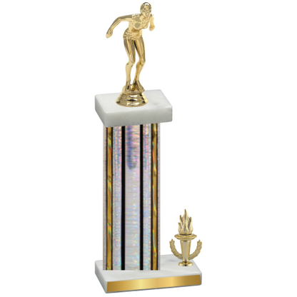 Accented Single Silver Glacier Victory Tennis Trophy