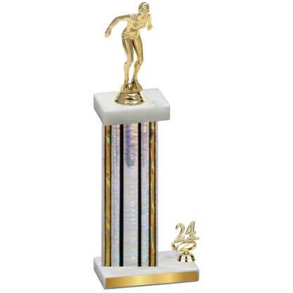 Accented Single Silver Glacier Year Tennis Trophy