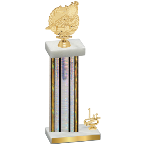 Accented Single Silver Glacier First Place Swimming Trophy