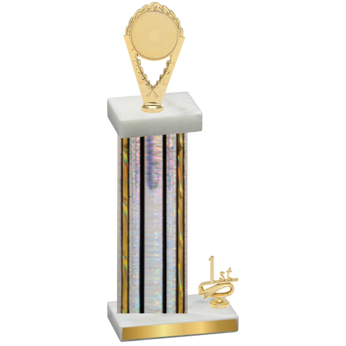 Accented Single Silver Glacier First Place Insert Trophy