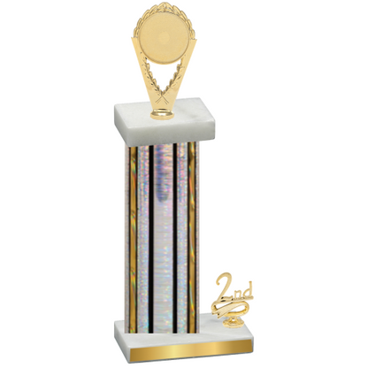 Accented Single Silver Glacier Second Place Insert Trophy