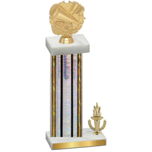 Accented Single Silver Glacier Victory Cheerleading Trophy