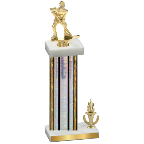 Accented Single Silver Glacier Victory Hockey Trophy