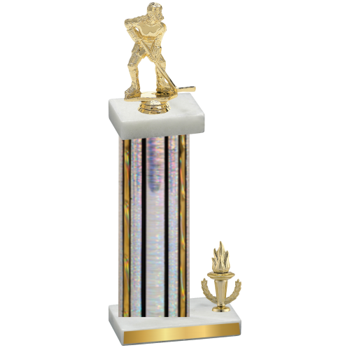 Accented Single Silver Glacier Victory Hockey Trophy