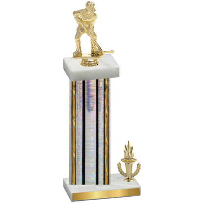 Accented Single Silver Glacier Victory Hockey Trophy