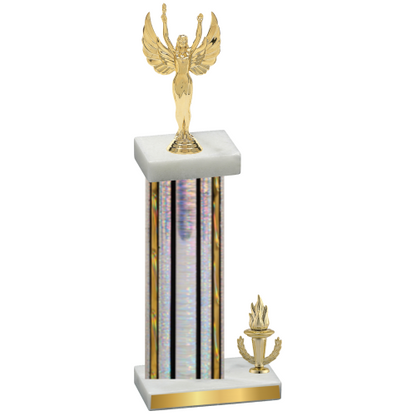 Accented Single Silver Glacier Victory Victory Trophy