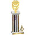 Accented Single Silver Glacier Victory Pickleball Trophy