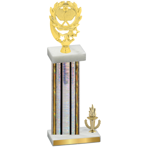 Accented Single Silver Glacier Victory Pickleball Trophy
