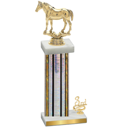 Accented Single Silver Glacier Third Place Horses Trophy
