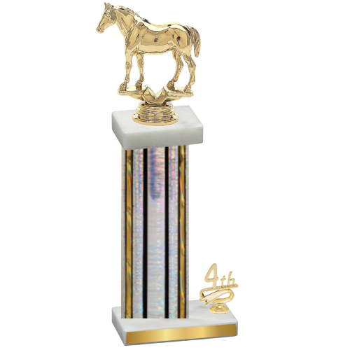 Accented Single Silver Glacier Fourth Place Horses Trophy