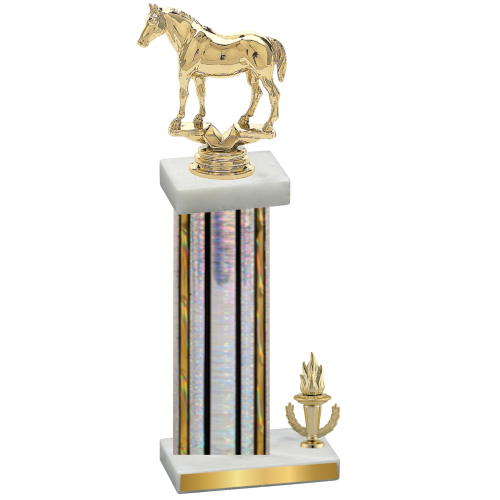Accented Single Silver Glacier Victory Horses Trophy