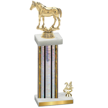 Accented Single Silver Glacier Year Horses Trophy