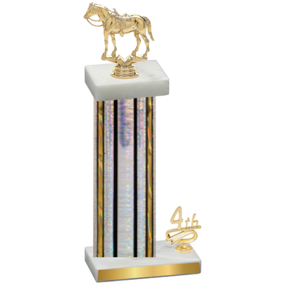 Accented Single Silver Glacier Fourth Place Horses Trophy