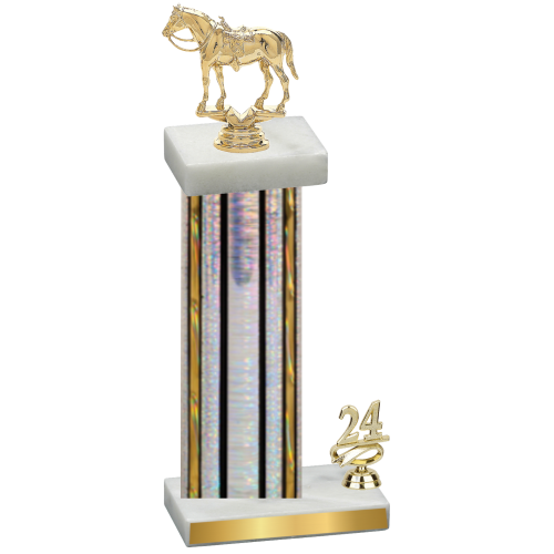 Accented Single Silver Glacier Year Horses Trophy