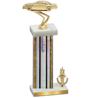 Accented Single Silver Glacier Victory Cars Trophy