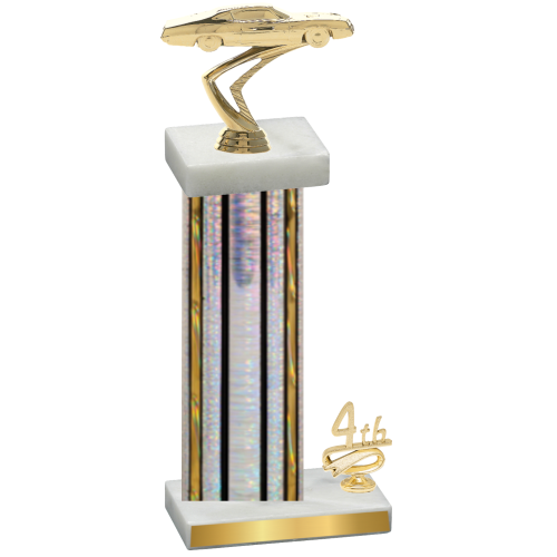 Accented Single Silver Glacier Fourth Place Cars Trophy