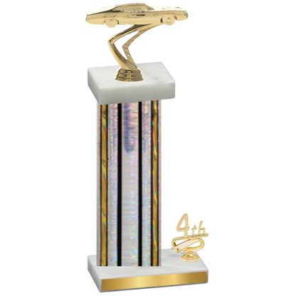 Accented Single Silver Glacier Fourth Place Cars Trophy