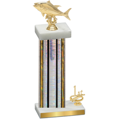 Accented Single Silver Glacier First Place Fishing Trophy