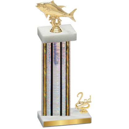 Accented Single Silver Glacier Second Place Fishing Trophy