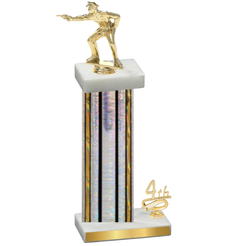 Accented Single Silver Glacier Fourth Place Shooter Trophy
