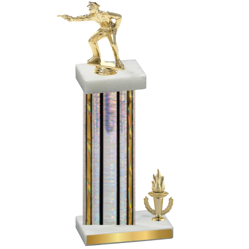 Accented Single Silver Glacier Victory Shooter Trophy