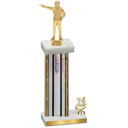 Accented Single Silver Glacier Year Shooter Trophy