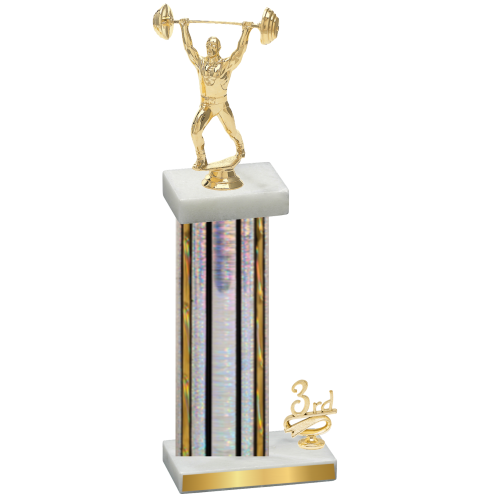 Accented Single Silver Glacier Third Place Weights Trophy