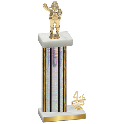 Accented Single Silver Glacier Fourth Place Holiday Trophy