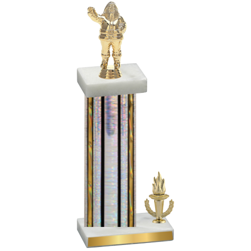 Accented Single Silver Glacier Victory Holiday Trophy