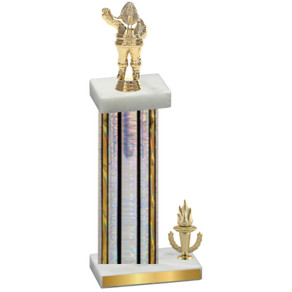Accented Single Silver Glacier Victory Holiday Trophy