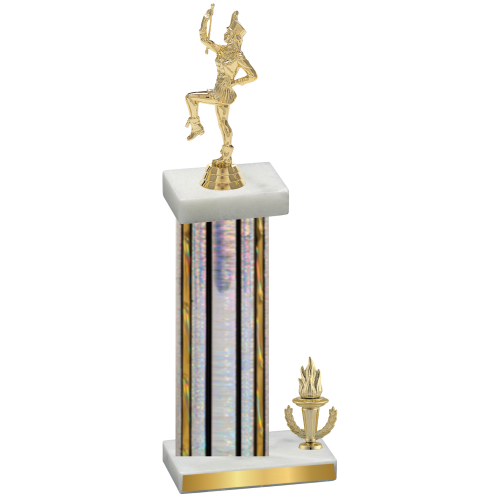 Accented Single Silver Glacier Victory Majorette Trophy