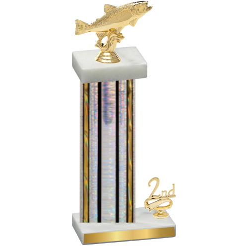 Accented Single Silver Glacier Second Place Fishing Trophy