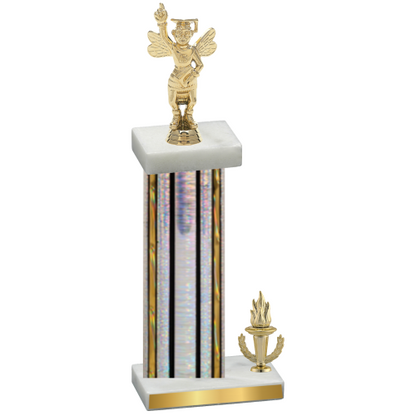 Accented Single Silver Glacier Victory Academics Trophy