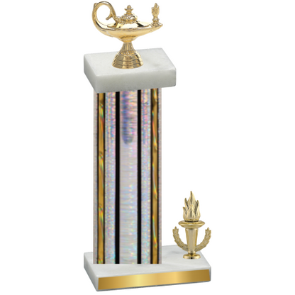 Accented Single Silver Glacier Victory Academics Trophy