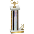 Accented Single Silver Glacier Year Academics Trophy