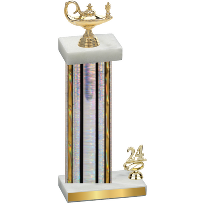 Accented Single Silver Glacier Year Academics Trophy