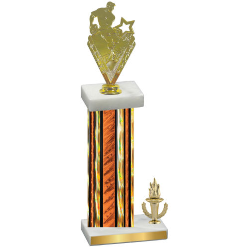 Accented Single Orange Glacier Victory Rugby Trophy