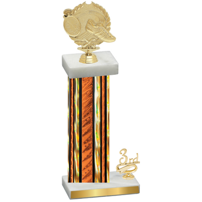 Accented Single Orange Glacier Third Place Running Trophy