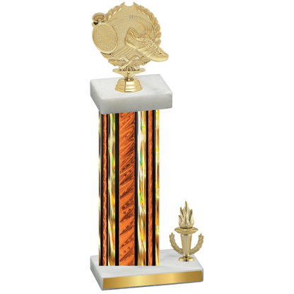 Accented Single Orange Glacier Victory Running Trophy