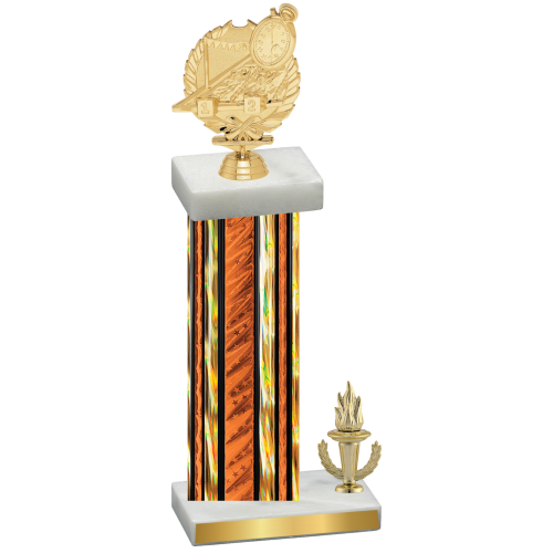 Accented Single Orange Glacier Victory Swimming Trophy