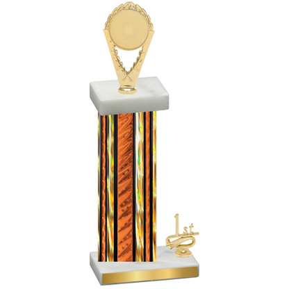 Accented Single Orange Glacier First Place Insert Trophy