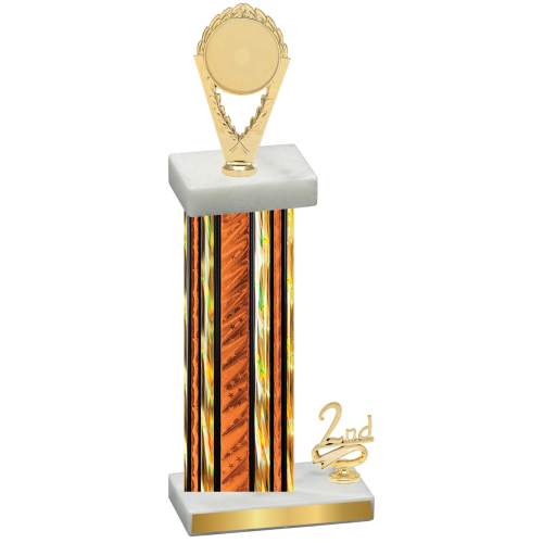 Accented Single Orange Glacier Second Place Insert Trophy